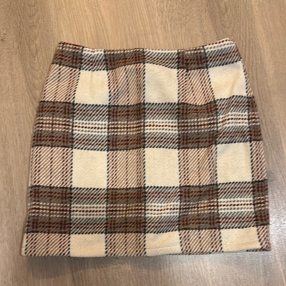 Pink Lily Brown and Tan Mini Pencil Skirt for Casual Work